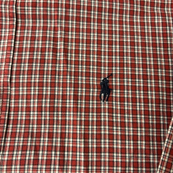 Ralph Lauren Sport Mens XL Button‎ Down Shirt Long Sleeve Red Plaid - Picture 3 of 8